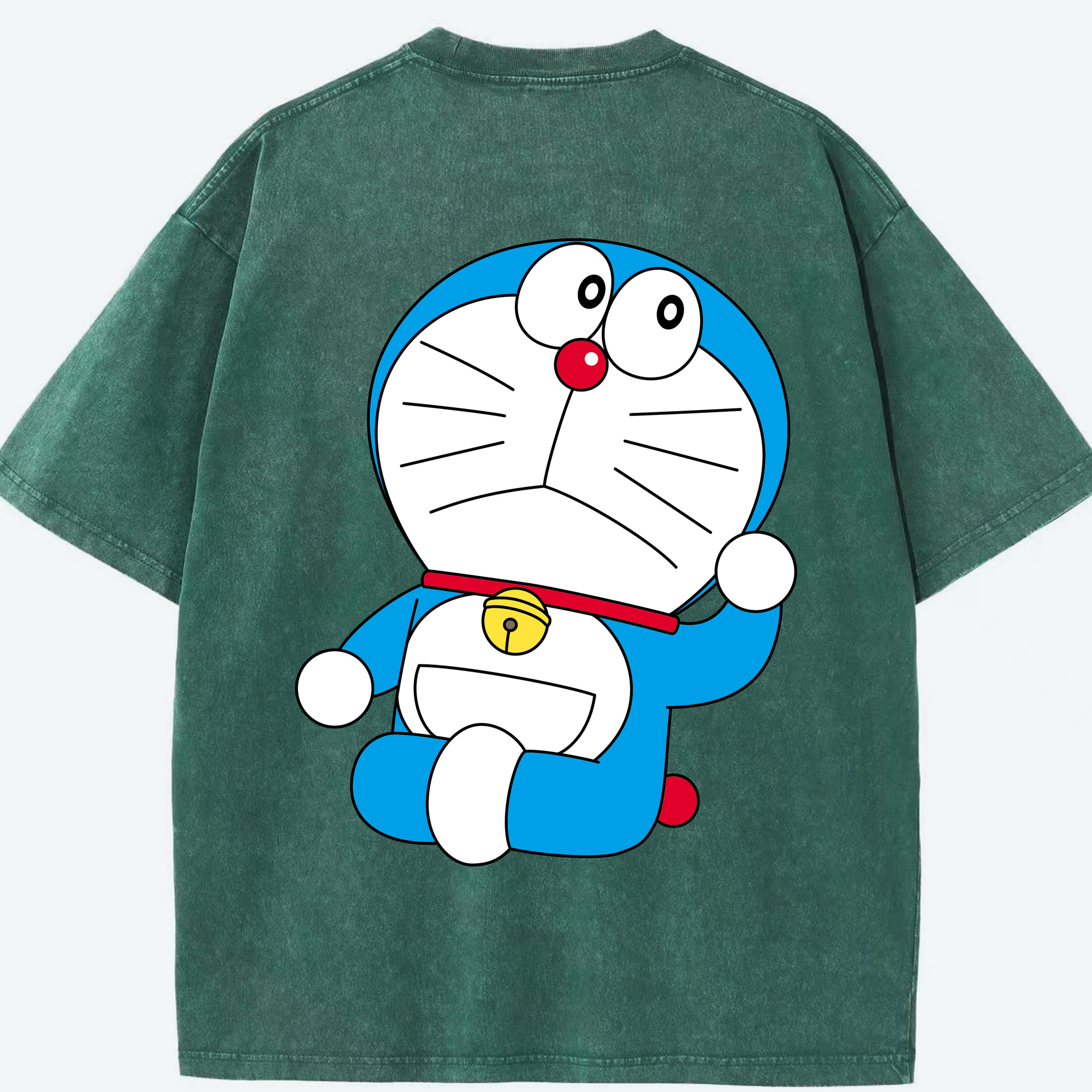 （画像用） ドラえもん Doraemon 綿100% ヴィンテージ風 半袖Tシャツ（背面プリント）